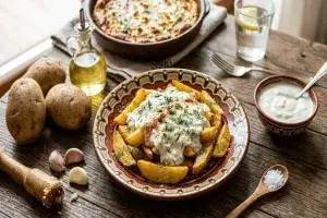 Пържени картофи с чеснов сос