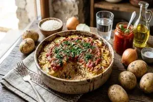 Печени картофи с ориз