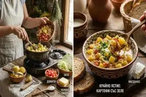 Картофи със зеле