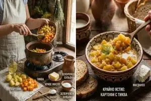 Картофи с тиква