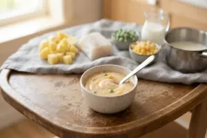 Пюре от риба и царевица