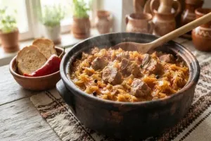 Свинско месо с кисело зеле