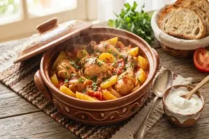 Пиле с картофи