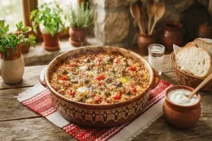 Гъби с ориз на фурна