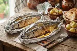 Скумрия в алуминиево фолио