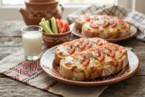 Топъл сандвич с кашкавал и домат