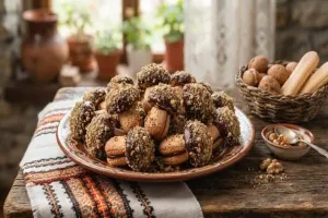 Гъбки от готови бисквити