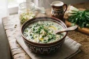 Чорба с пресен чесън